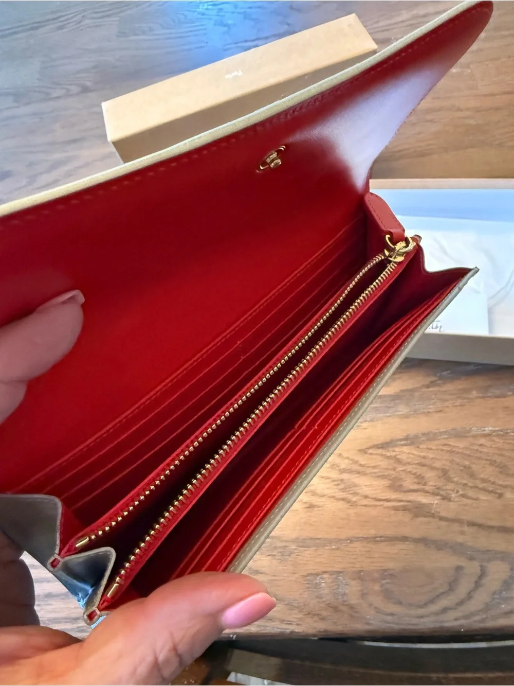 Christian Louboutin Gold Glitter Evening Clutch or wallet
